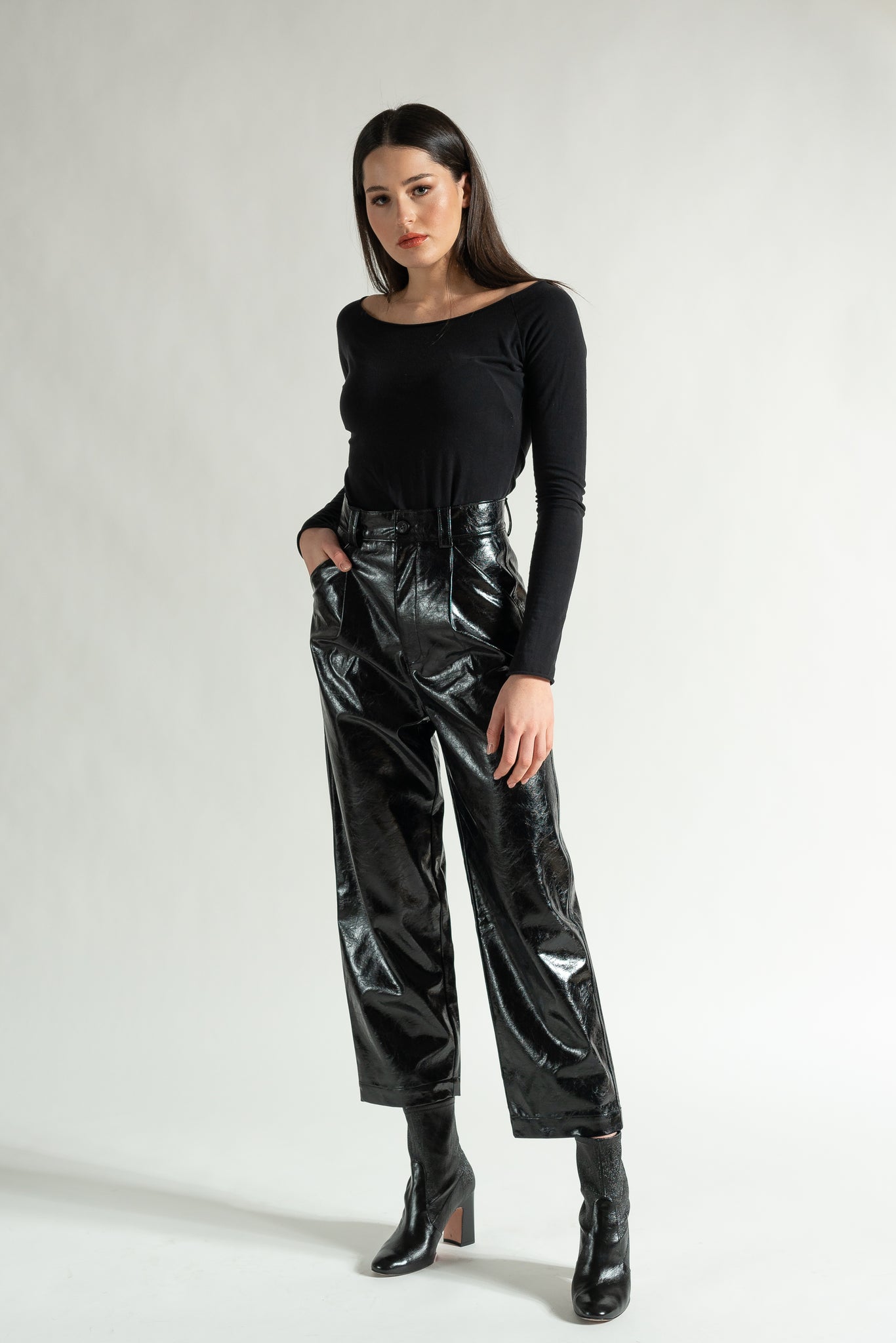 Patent Trousers - As You Wish Boutique – AS YOU WISH