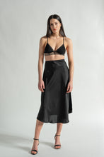 Load image into Gallery viewer, Slip Skirt - As You Wish Boutique black slip skirt champagne slip skirt black midi skirt silver midi skirt black midi slip skirt silver midi slip skirt champagne midi slip skirt black satin slip skirt silver satin slip skirt champagne satin slip skirt