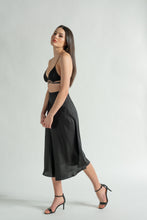 Load image into Gallery viewer, Slip Skirt - As You Wish Boutique black slip skirt champagne slip skirt black midi skirt silver midi skirt black midi slip skirt silver midi slip skirt champagne midi slip skirt black satin slip skirt silver satin slip skirt champagne satin slip skirt