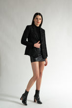 Load image into Gallery viewer, Party Blazer - As You Wish Boutique black blazer black party blazer tweed blazer black tweed blazer 