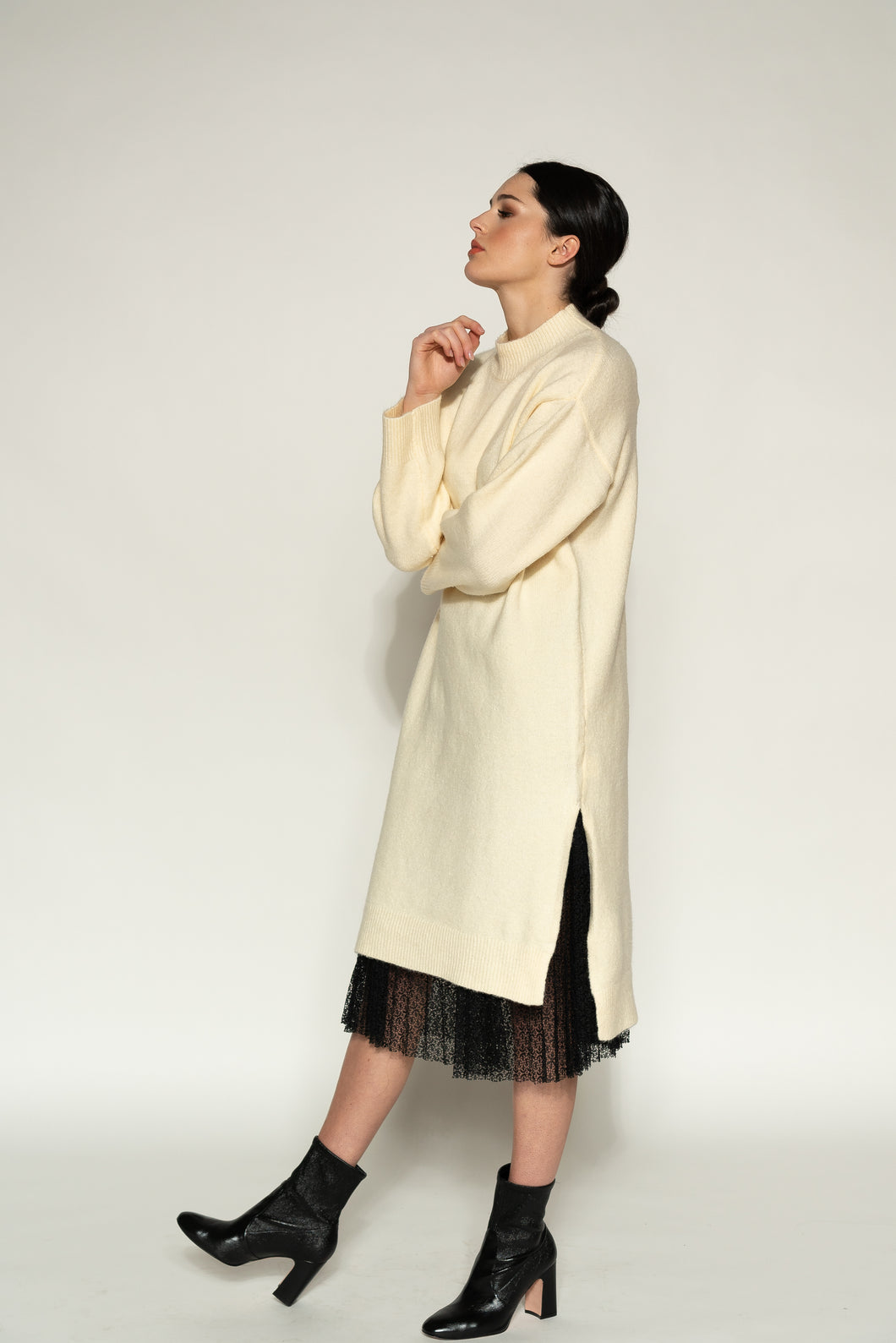 Sweater Dress - As You Wish Boutique winter sweater dress warm winter sweater dress ivory midi sweater dress grey midi sweater dress
