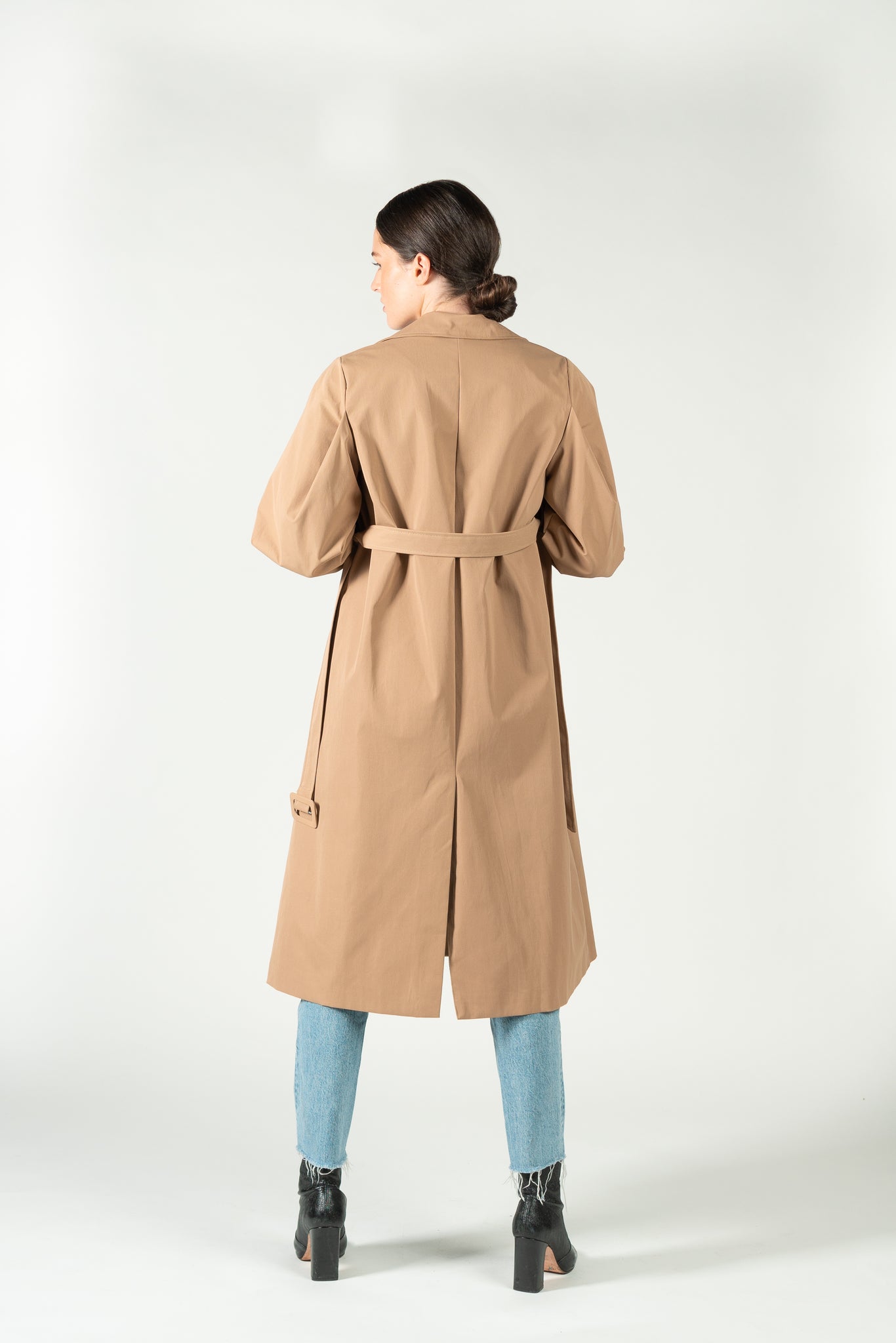 Puff Sleeve Trench - As You Wish Boutique – AS YOU WISH