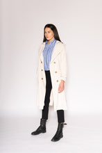 Load image into Gallery viewer, Split Back Trench - As You Wish Boutique back button back split trench coat light blue trench coat ivory trench coat beige trench coat white trench coat fall spring coat