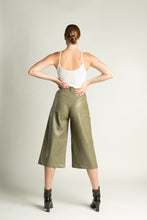 Load image into Gallery viewer, Olive Trousers - As You Wish Boutique leather pants leather trousers olive leather pants olive leather trousers wide leg leather pants wide leg leather trousers