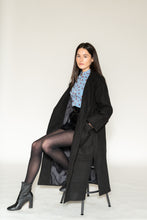 Load image into Gallery viewer, Oversized Coat - As You Wish Boutique black oversized coat midi coat winter coat fall coat oversized fit
