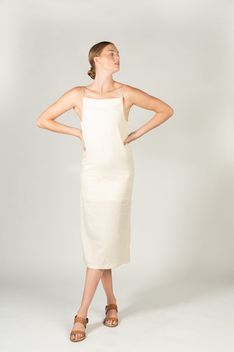 Ivory Dress - As You Wish Boutique backless dress midi dress ivory midi dress backless midi dress summer dress summer ivory dress summer linen dress linen dress linen midi dress