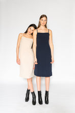 Load image into Gallery viewer, Cami Strap Dress - As You Wish Boutique cami strap spaghetti strap dress summer dress spring dress classy dress beige dress navy dress midi dress
